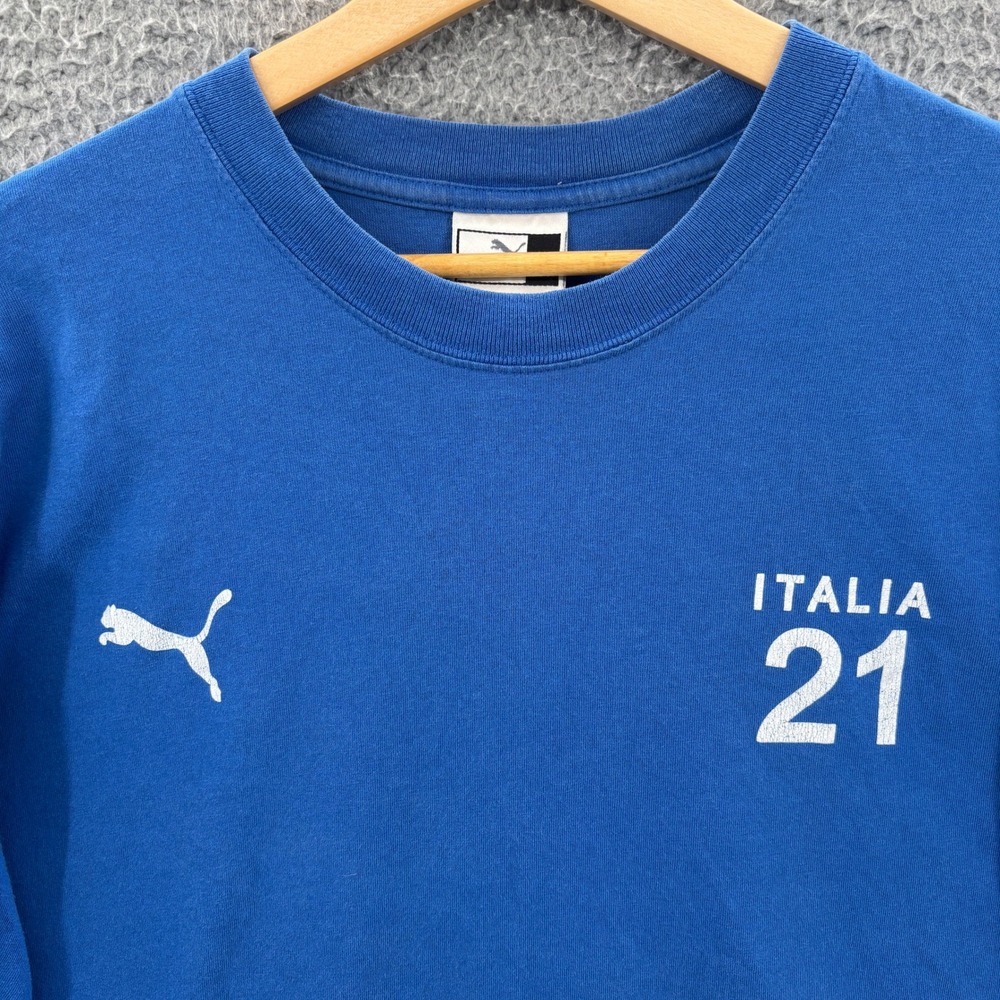 Vintage Italy Soccer T Shirt Mens XL Andrea Pirlo Italia Football VTG Puma Tee